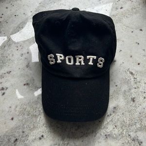 Sports! Black Adjustable Baseball Cap